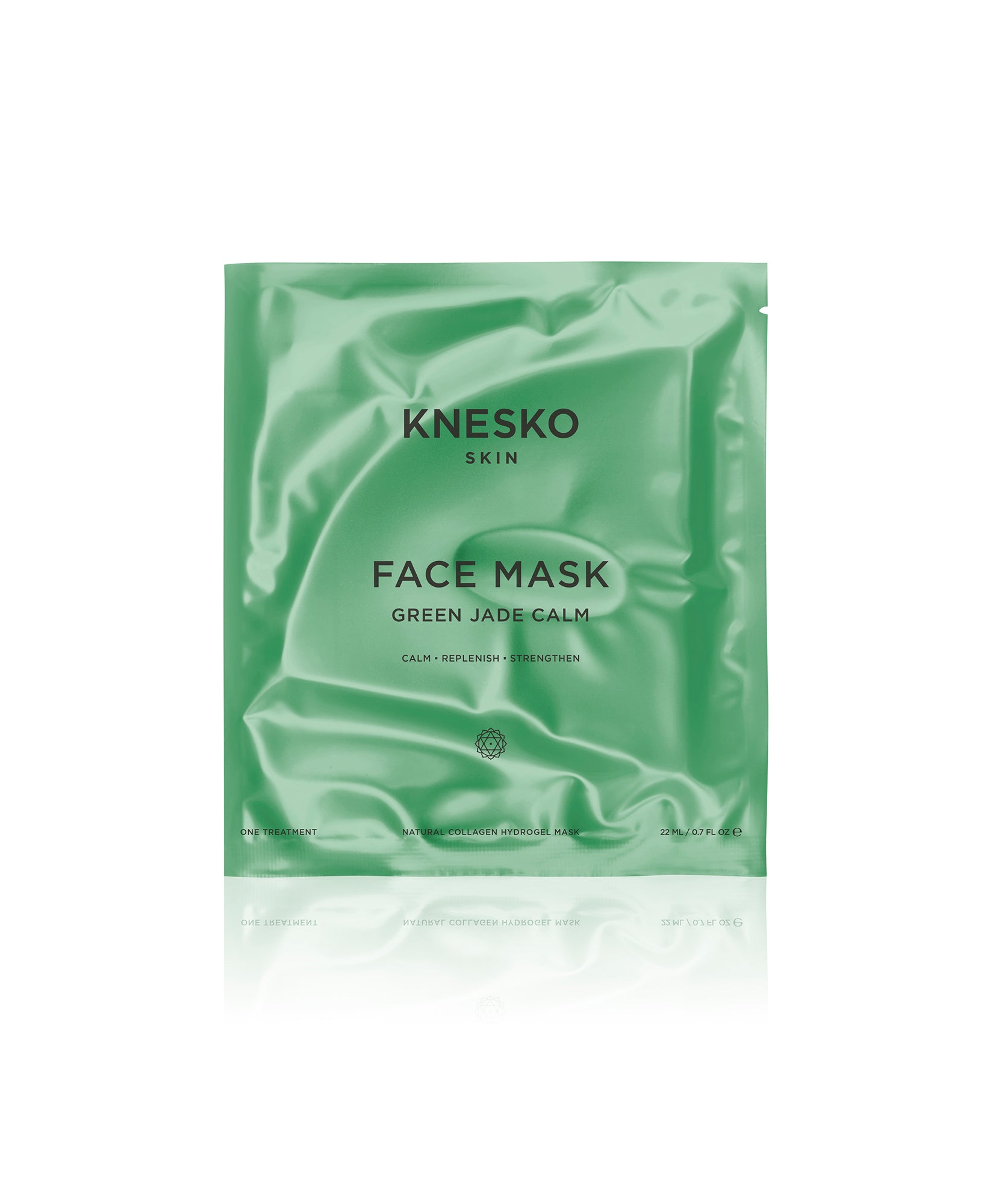 green jade collagen face mask package