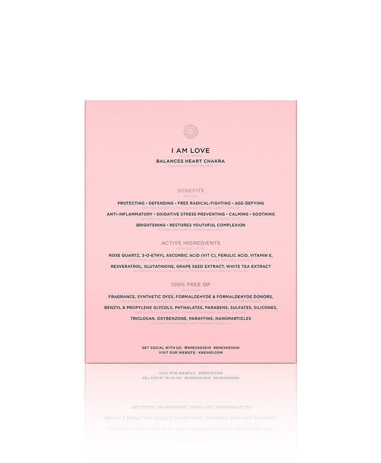 back of box for rose quartz antioxidant serum.