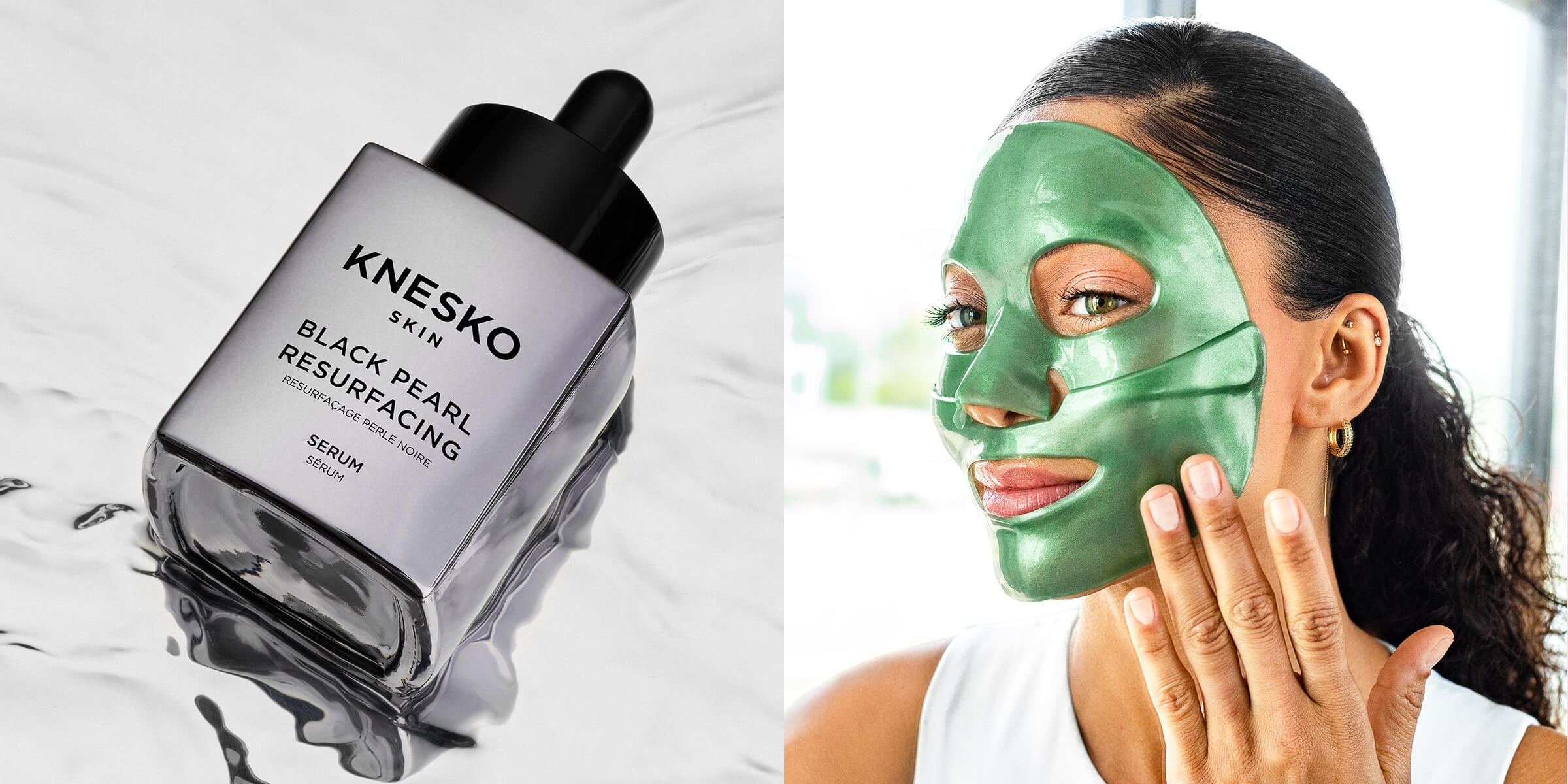 A Perfect Pair: Black Pearl Serum + Green Jade Calm Mask.