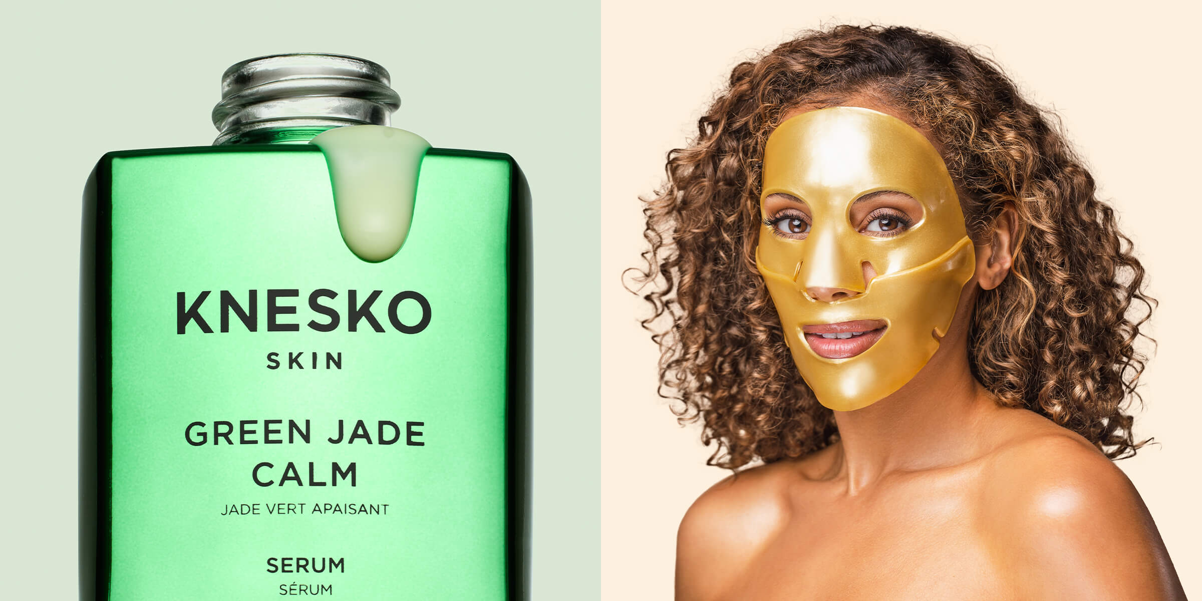 A Perfect Pair: Green Jade Calm Serum and Gold Repair Mask.