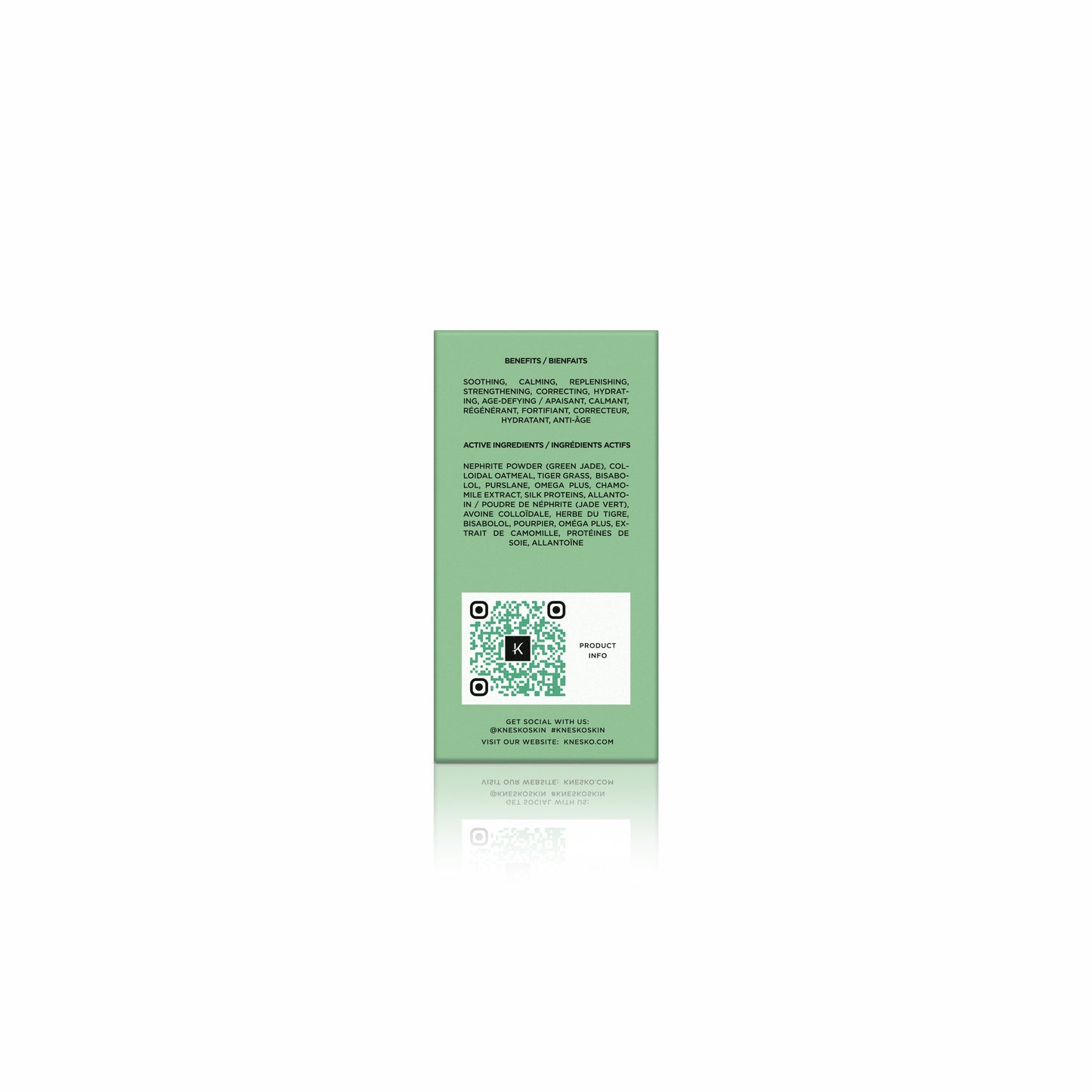 green jade serum packaging back 