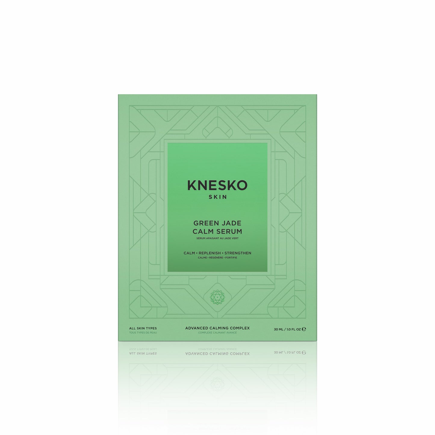 green jade serum packaging front