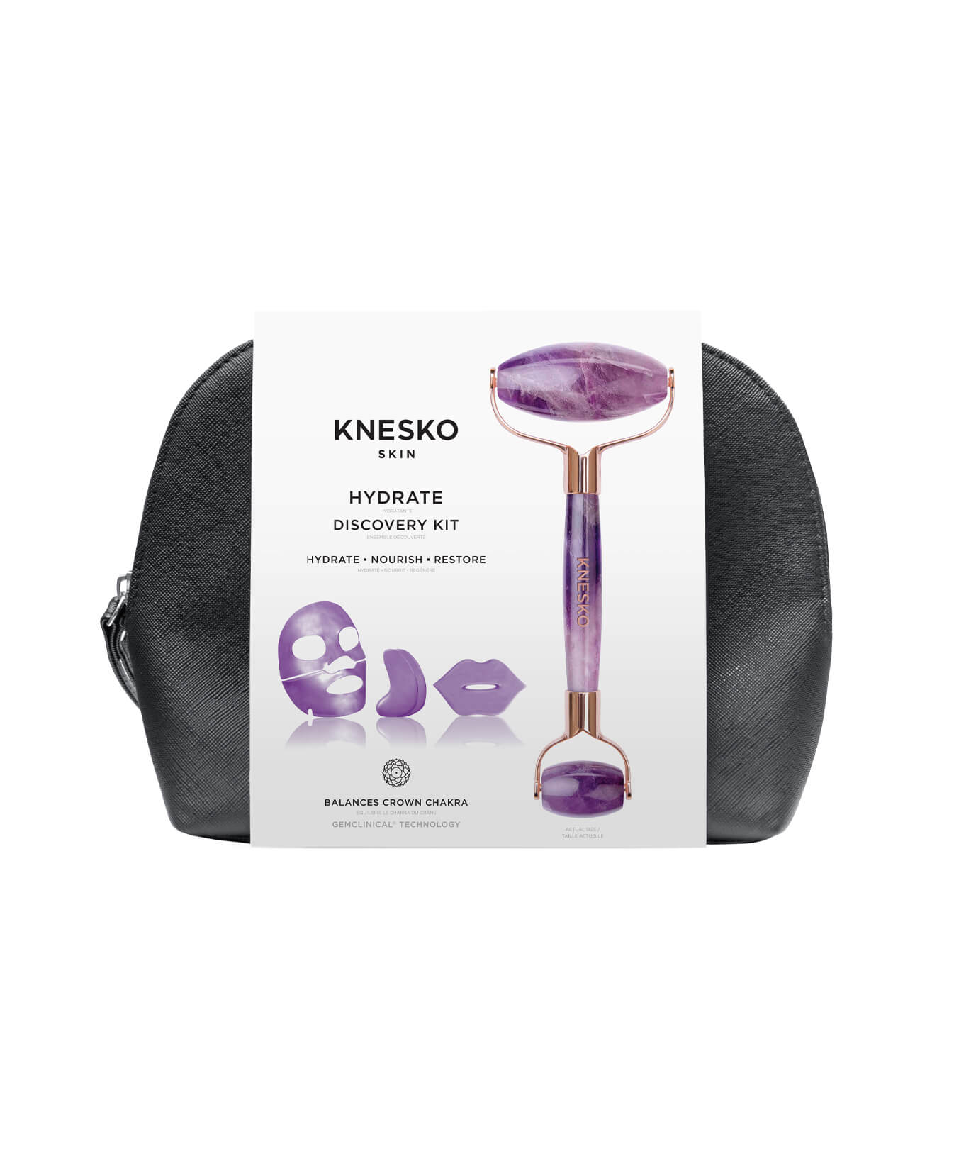 Amethyst Hydrate Collagen Mask & Amethyst Gemstone Roller Discovery Kit