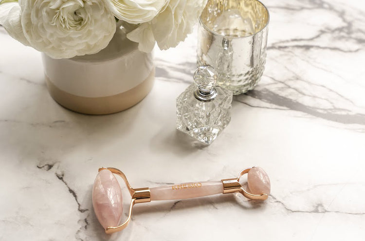Rose Quartz Gemstone Roller.