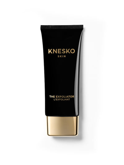 Knesko skincare product with black and gold design on a white background