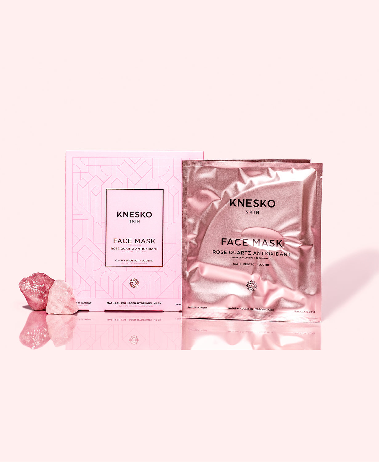 Rose Quartz Antioxidant Collagen Face Mask.