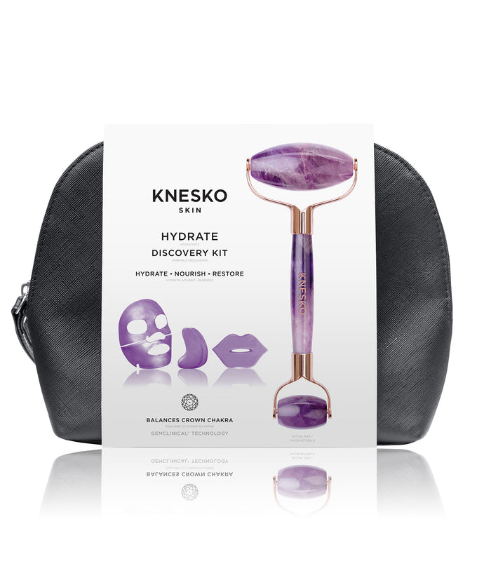 Amethyst Hydrate Collagen Mask & Amethyst Gemstone Roller Discovery Kit