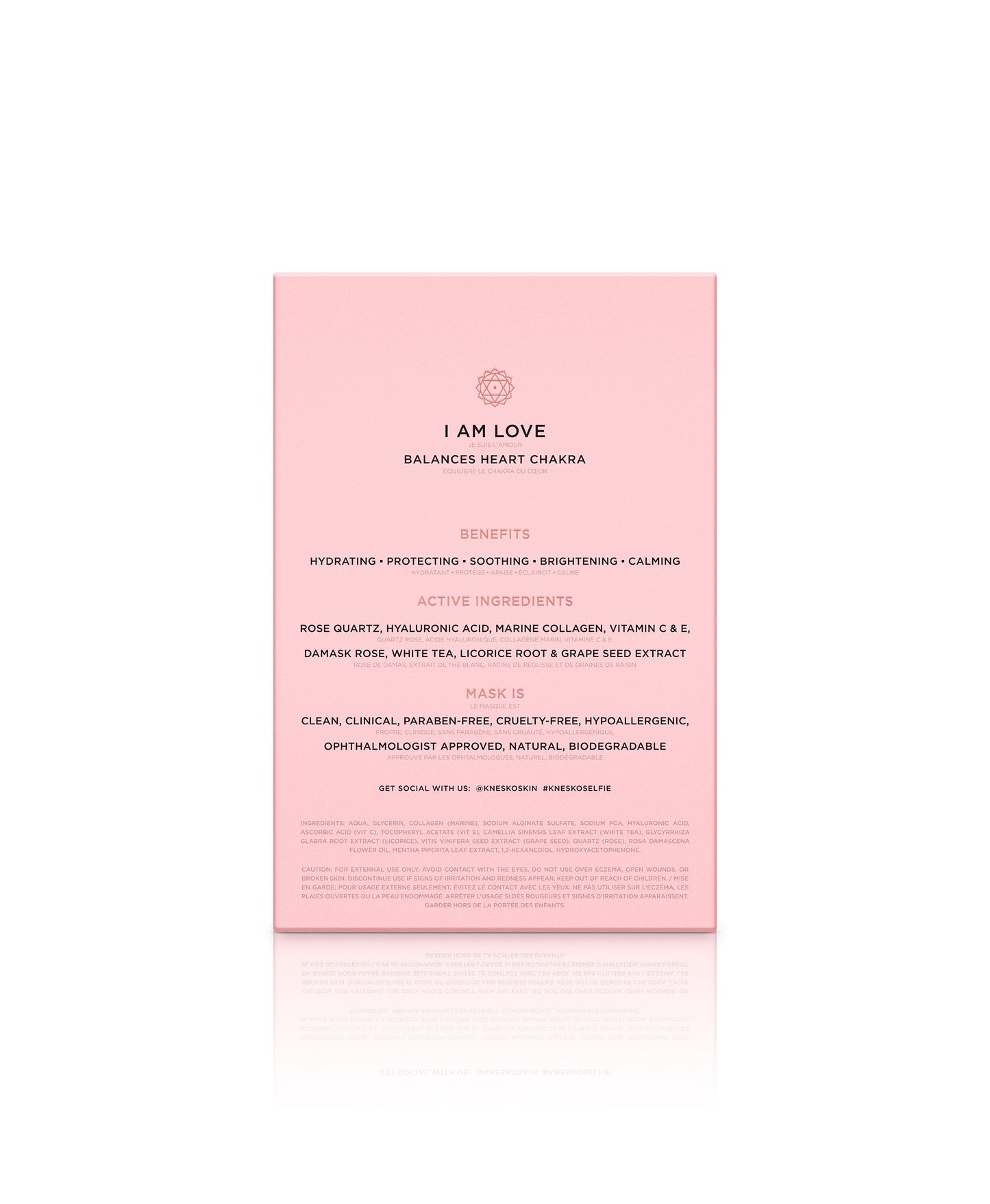 Back of the Rose Quartz Antioxidant Collagen Eye Mask box.