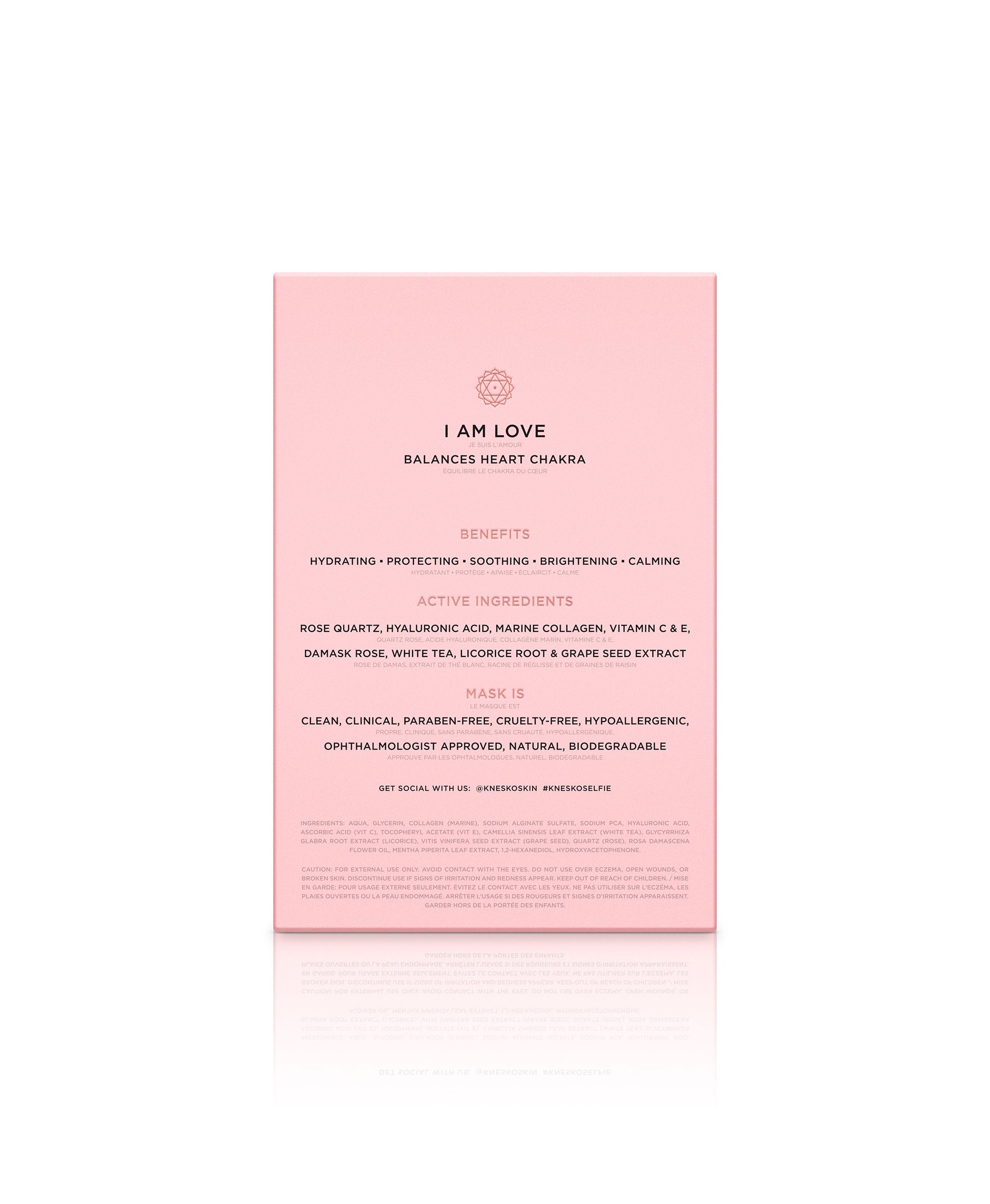 Back of the Rose Quartz Antioxidant Collagen Eye Mask box.